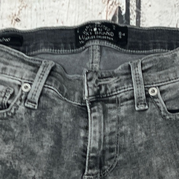 Lucky Brand Black Denim Medium Wash Charlie Skinny Pants Women's Jeans - Picture 5 of 9